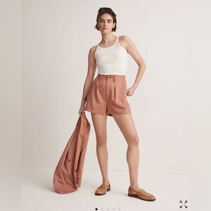 Madewell The Neale Short in Drapeweave - Size 2 - Dried Rose